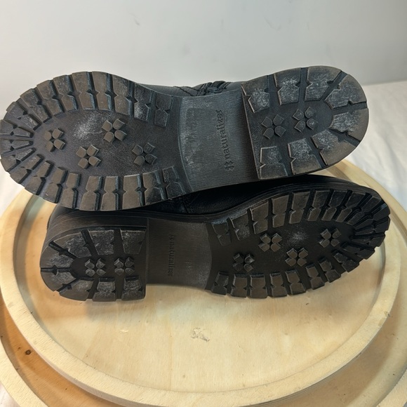 Naturalizer N5 Comfort Tynner Combat/Moto Black Leather Ankle Boots Size 6.5 W - Picture 7 of 9